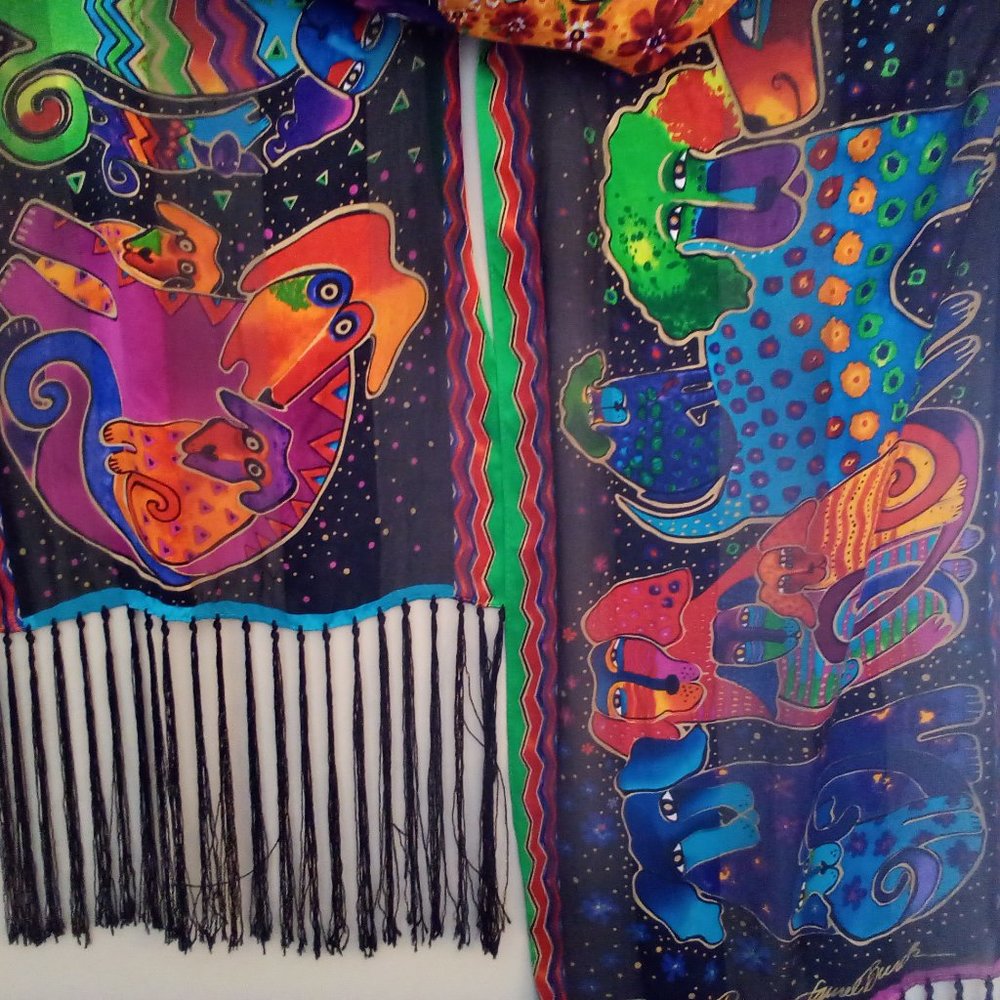 Women's Laurel Burch Dog and Doggies Scarf
